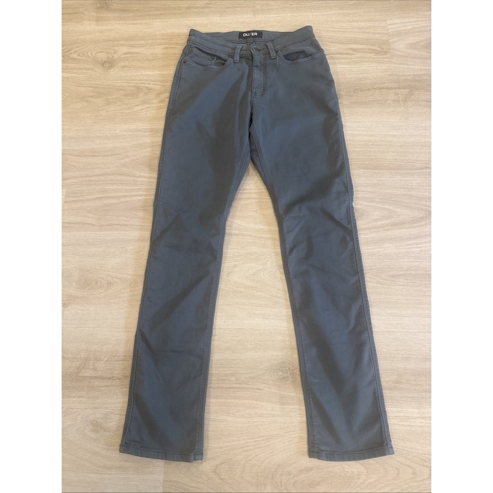 DU/ER N2X Relaxed Fit Pants Men's 28x34 Green Performance Denim Stretch Jeans